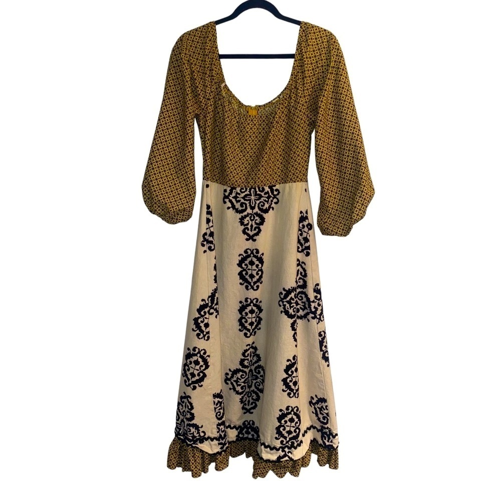 Vintage Gunne Sax Style 70s Prairie Peasant Maxi Dress by Jody T of California